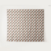 Tenture Conception de motif singe blanc (Devant (Horizontal))