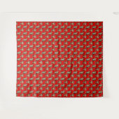Tenture Conception de motif singe rouge (Devant (Horizontal))