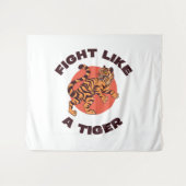 Tenture Conception de motivation Combattez comme un tigre (Devant (Horizontal))