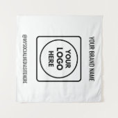 Tenture Conception de mur promotionnel avec texte et logo  (Devant (Horizontal))