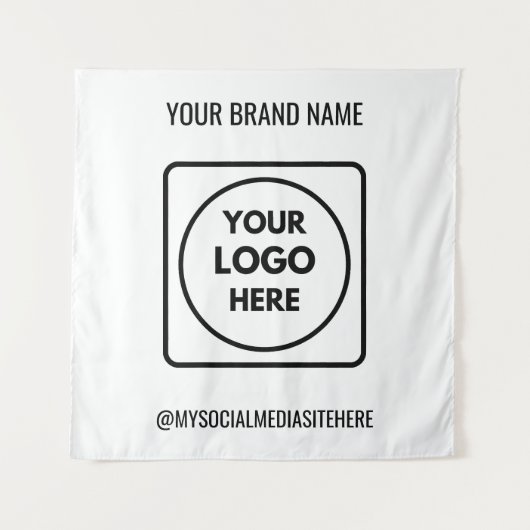 Tenture Conception de mur promotionnel avec texte et logo  (Devant)