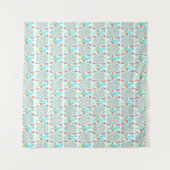 Tenture Conception de papillon subtil fractal (Devant (Horizontal))
