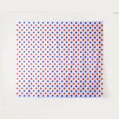 Tenture Conception de points noirs blancs rouges bleus (Devant (Horizontal))