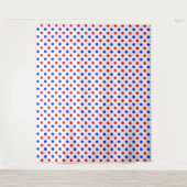 Tenture Conception de points noirs blancs rouges bleus (Devant)