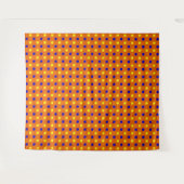 Tenture Conception de points polka bleus jaunes orange  (Devant (Horizontal))