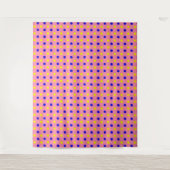 Tenture Conception de points polka rose bleu jaune (Devant)