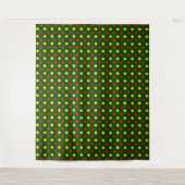 Tenture Conception de pois verts rouges jaunes (Devant)