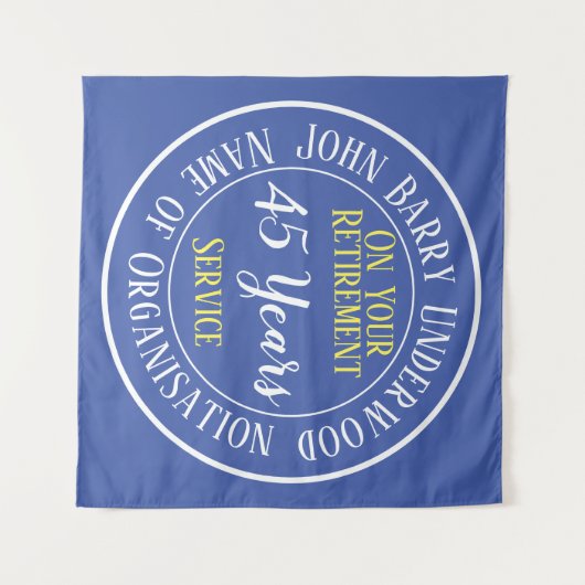 Tenture Conception de retraite avec années de service (Devant (Horizontal))