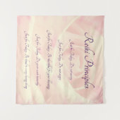 Tenture Conception de rose de rose de principes de Reiki (Devant (Horizontal))