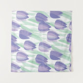 Tenture Conception de tulipe : violet clair floral. (Devant (Horizontal))