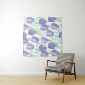 Tenture Conception de tulipe : violet clair floral. (En situation (horizontale))