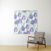 Tenture Conception de tulipe : violet clair floral. (En situation)