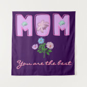 Tenture Conception de typographie maman personnalisée, (Devant)