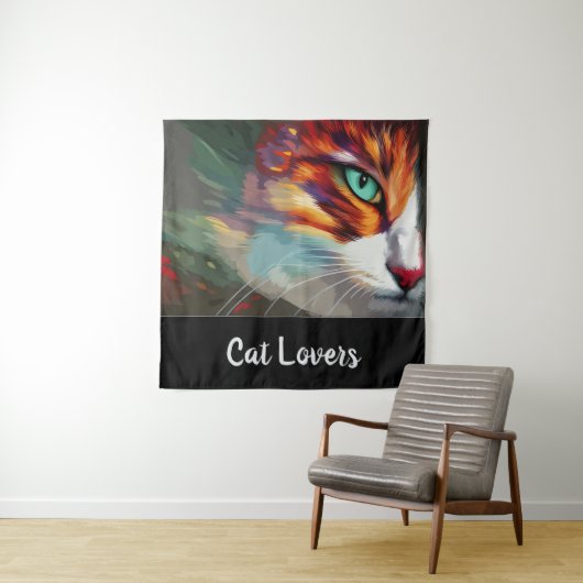 Tenture Conception des yeux de chat (En situation)