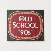 Tenture Conception d'étiquette de malt liquor Old School 9 (Devant (Horizontal))