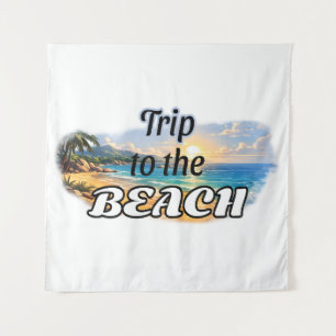 Tenture Conception d'évasion au coucher du soleil tropical