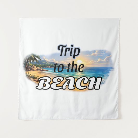 Tenture Conception d'évasion au coucher du soleil tropical (Devant)