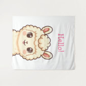 Tenture Conception d'illustration de lama mignon (Devant (Horizontal))