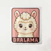 Tenture Conception d'illustration de lama mignon (Devant)