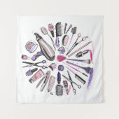 Tenture Conception du cercle de maquillage (Devant (Horizontal))