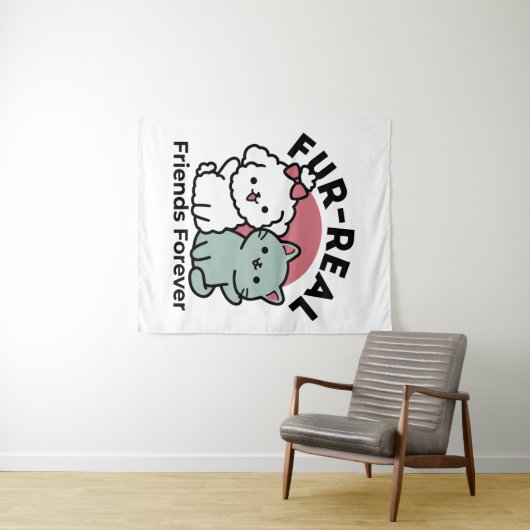 Tenture Conception "Fur-Real Friends Forever" (En situation (horizontale))