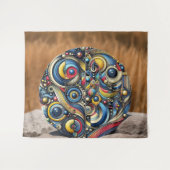 Tenture Conception Géométrique Circulaire d'Art Cosmique H (Devant (Horizontal))