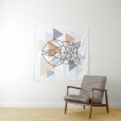 Tenture Conception géométrique de hibou (En situation (horizontale))