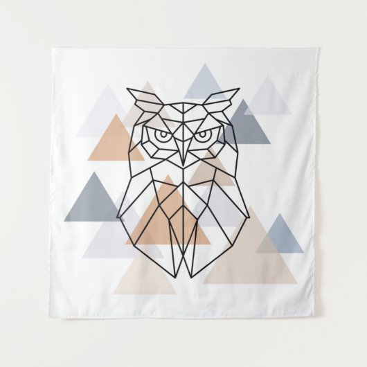 Tenture Conception géométrique de hibou (Devant)