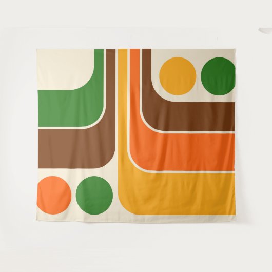 Tenture Conception géométrique du style rétro de la mi-ann (Devant (Horizontal))