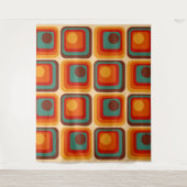 Tenture Conception géométrique du style rétro de la mi-ann (Devant)