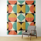 Tenture Conception géométrique moderne du milieu du siècle (En situation)