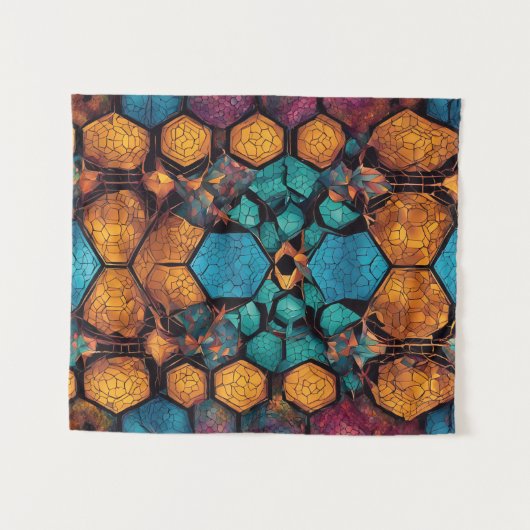 Tenture conception inspirée de la nid d'abeille (Devant (Horizontal))