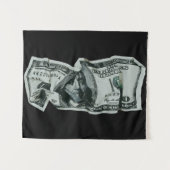 Tenture Conception moderne d'un billet de 100 $ froissé (Devant (Horizontal))