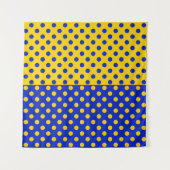 Tenture Conception Pois demi-bleue Jaune (Devant (Horizontal))