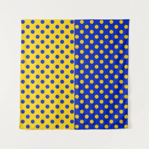 Tenture Conception Pois demi-bleue Jaune