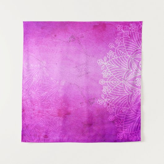Tenture Conception rose mandala méditation zen (Devant)