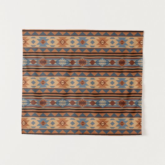 Tenture Conception sud-ouest Adobe Grey Brown Tribal Motif (Devant (Horizontal))