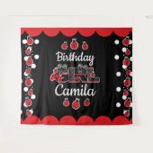 Tenture conceptions personnalisées pour fille anniversaire (Devant (Horizontal))