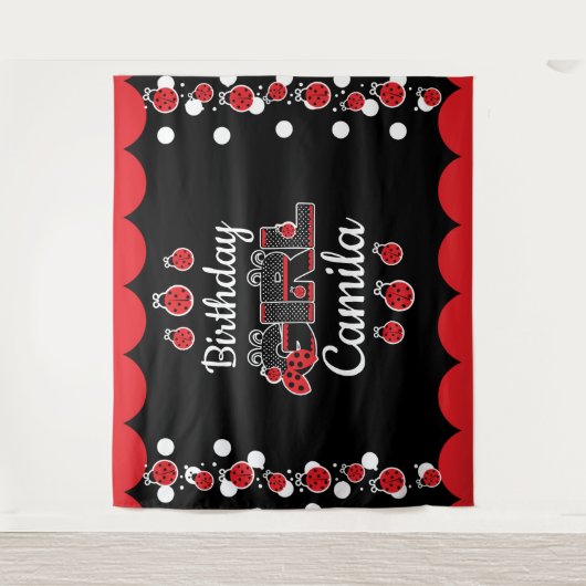 Tenture conceptions personnalisées pour fille d'anniversai (Devant)