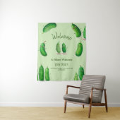 Tenture Concombre en Pickles Baby Shower Fantaisie Verte (En situation)