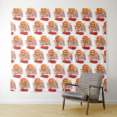 Tenture Concours de Chili | Fond et répétition étape par é (En situation (horizontale))