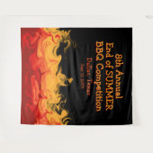 Tenture Concours de cuisine BBQ Modern Fire Flames (Devant (Horizontal))
