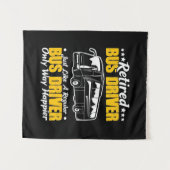 Tenture Conducteur de bus retraité (Devant (Horizontal))