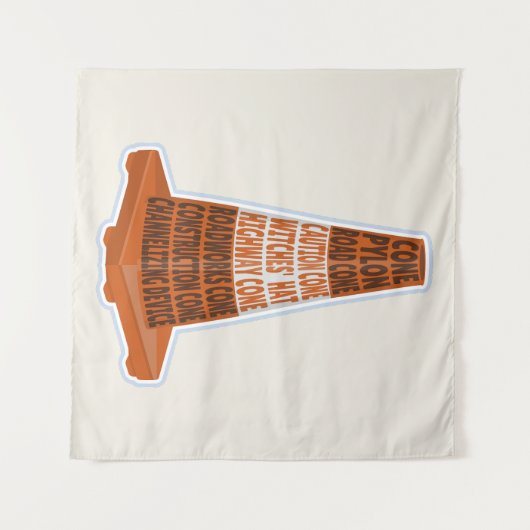 Tenture Cône de route Orange Taraffic cône (Devant (Horizontal))