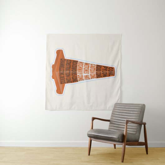 Tenture Cône de route Orange Taraffic cône (En situation (horizontale))