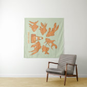 Tenture Cônes de la route et poisson rouge orange (En situation (horizontale))