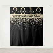 Tenture Confetti thème École Réunion Photobooth fond (Devant)