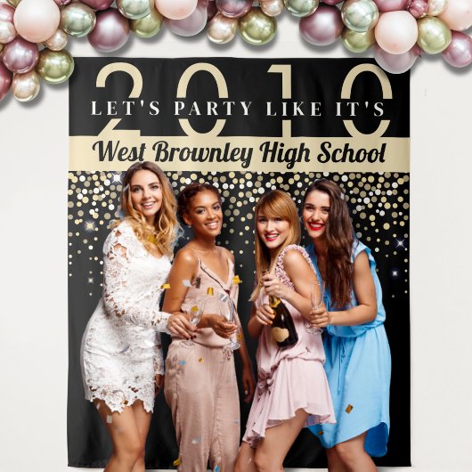 Tenture Confetti thème École Réunion Photobooth fond