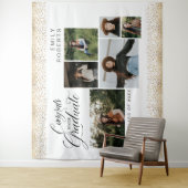 Tenture Confettis dorés 6 Collage photo Félicitations à no (En situation)