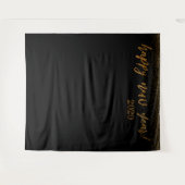 Tenture Confettis dorés Bonne année ! 2020 Fond noir (Devant (Horizontal))